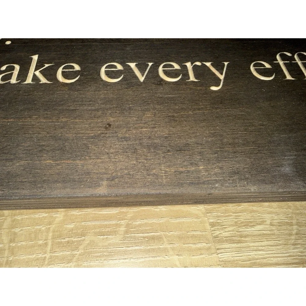 Handmade Wood Sign Feat The Greek Verb (Spoudazo) Wall Hanging 18